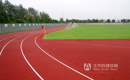 學(xué)?；旌闲退苣z跑道鋪裝
